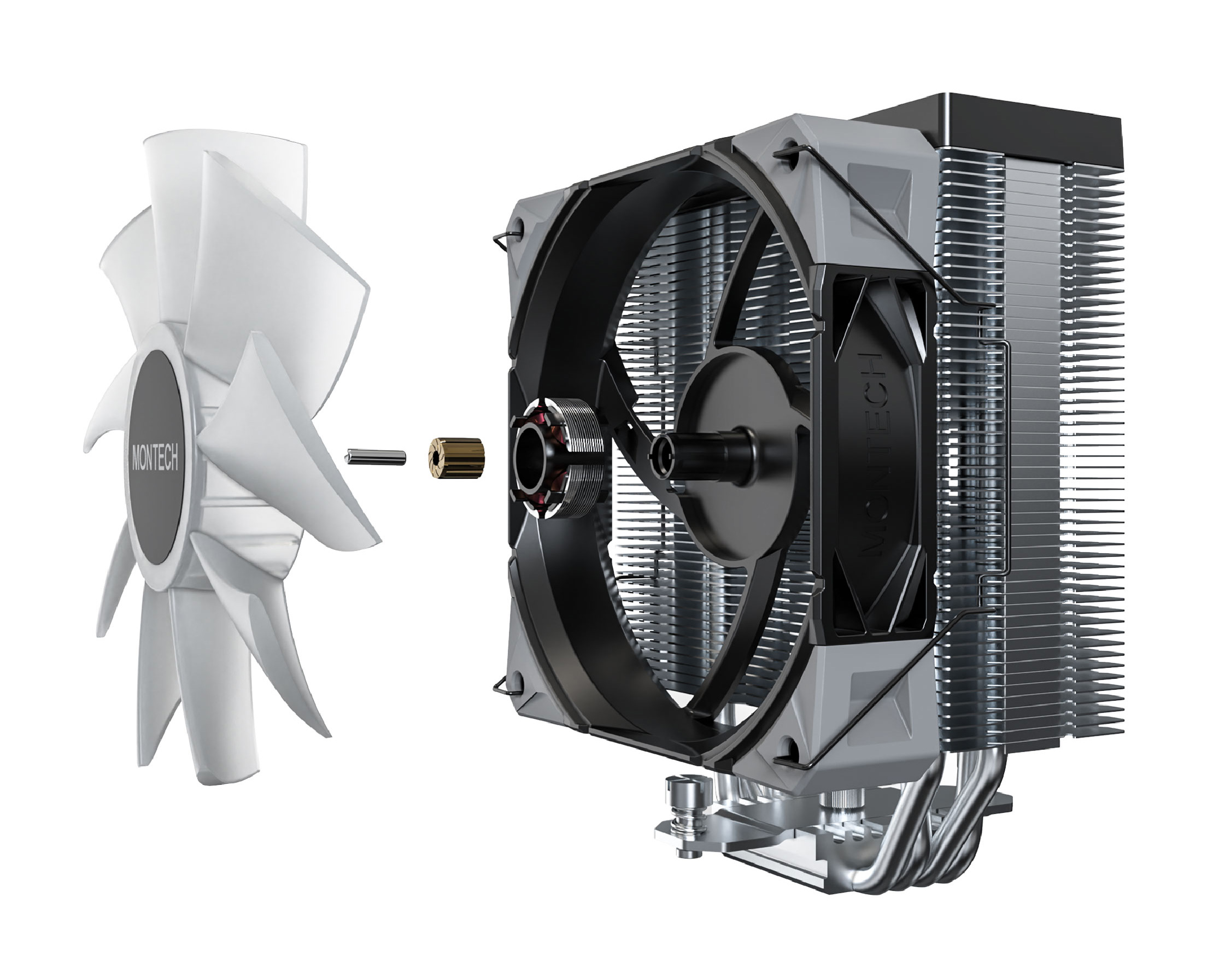 COOLER MASTER Xeon X5650 ジャンク品 MONTECH NX400 ARGB - CPU Air Cooler, Single Tower, 4 Advanced Heat